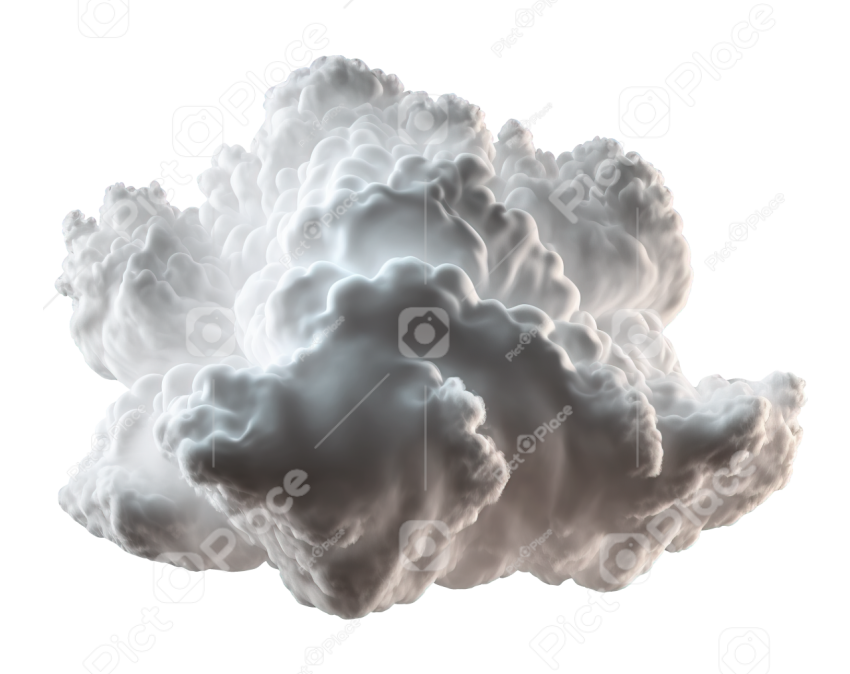 Fluffy soft tender white light cartoon cloud