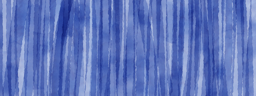 Vertical stains of blue plum color watercolor paint on texture paper