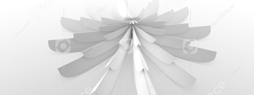 Four paper flowers Modern background Minimalistic Graphic Design