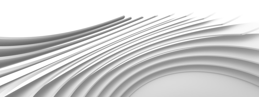 Abstract wave background. Minimal white geometric wallpaper. 3D illustration, 3D rendering.