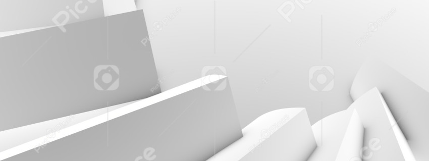 Minimalistic architectural white abstract background from a kind of blocks. 3D illustration, 3D rendering.