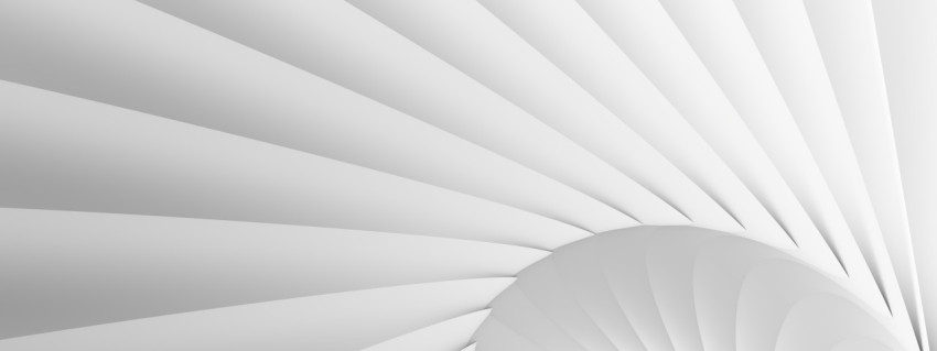 Minimalistic architectural white abstract background. 3D illustration, 3D rendering.