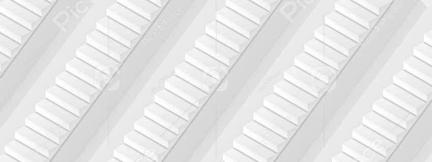 Simple architectural minimalistic design of the steps. 3d rendering, 3d illustration.