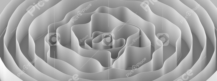 Wavy maze white simple abstract