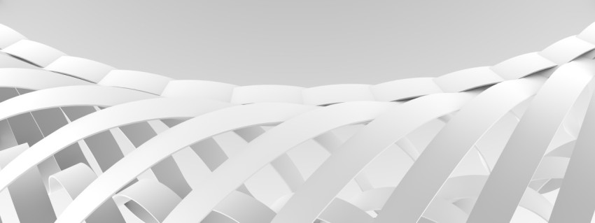 White architectural abstraction. Wicker background. 3d illustration, 3d rendering.