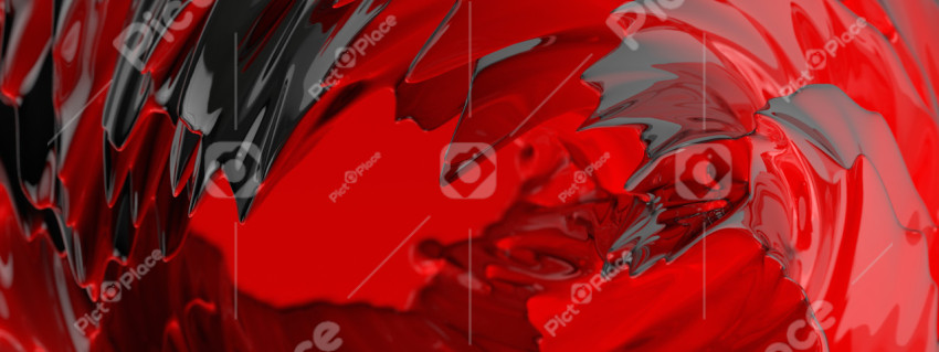 Red wave, abstract liquid background. 3d illustration, 3d rendering.