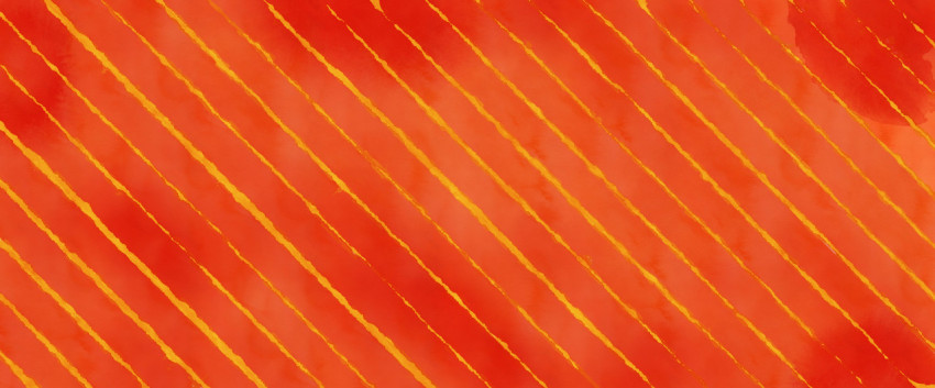 Saturated Red Abstract waterсolor Background with Orange Stripes