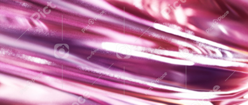 Beautiful pink purple liquid abstract background with metallic reflection, light refraction and diffuse glow. 3D illustration, 3D rendering.