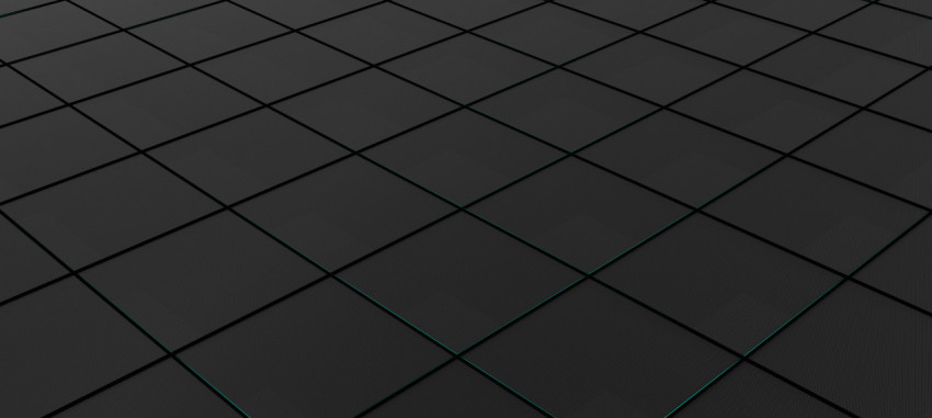 Abstract background. Square lattice in perspective. 3D illustration, 3D rendering.