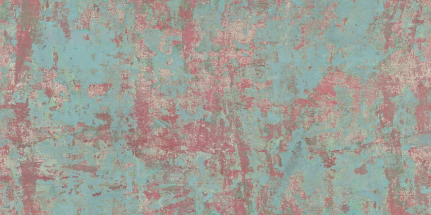 Texture of an old painted wall several times with falling blue and red paint