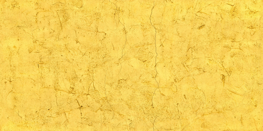 Texture of an old cracked wall surface with freshly applied yellow paint