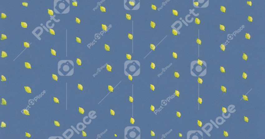 pattern of yellow lemons on blue background