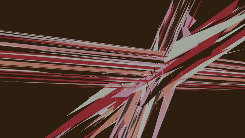 Abstraction of lines. Battle in space