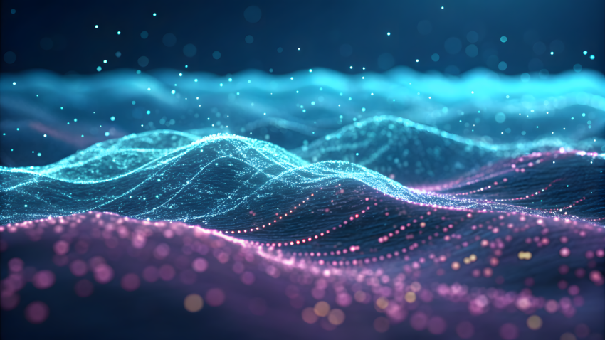 Luminous Ocean Wave at Sunset