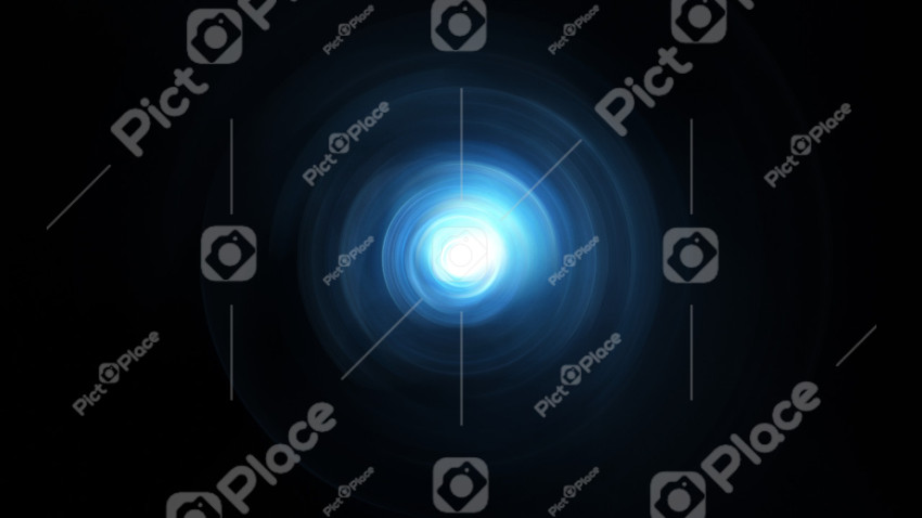 Bright lamp. Glowing blue disk. Glow of the galaxy