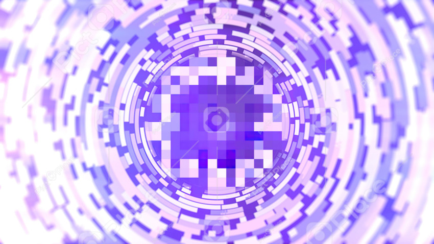 Circular Pixelated Background with Blurred Edges