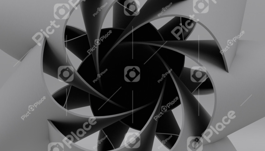 Abstract propeller blade background. 3d illustration, 3d rendering