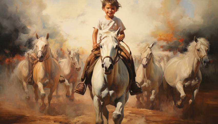 horses with boy ride 3