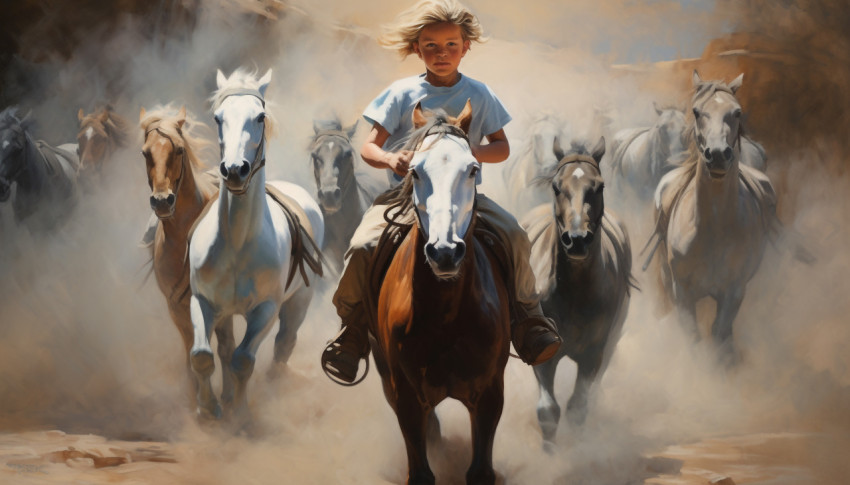 horses with boy ride 4