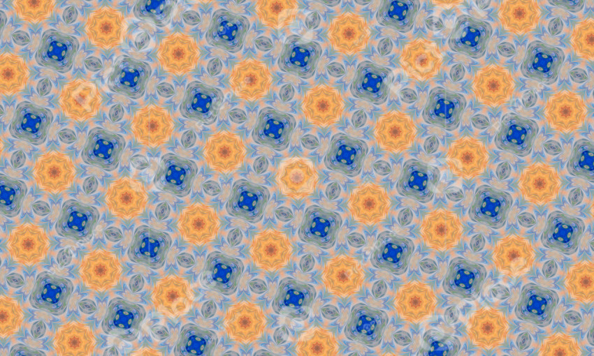 Beautiful blue-yellow background, abstract seamless pattern, illustration.