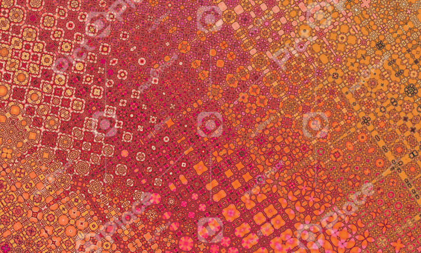Beautiful abstract red-orange patterned background, illustration.