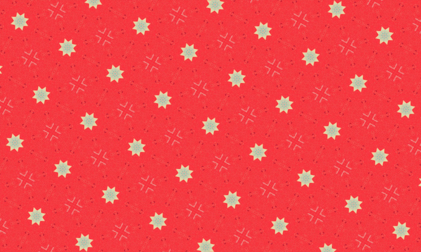 Beautiful red seamless abstract background, octagonal stars illustration.