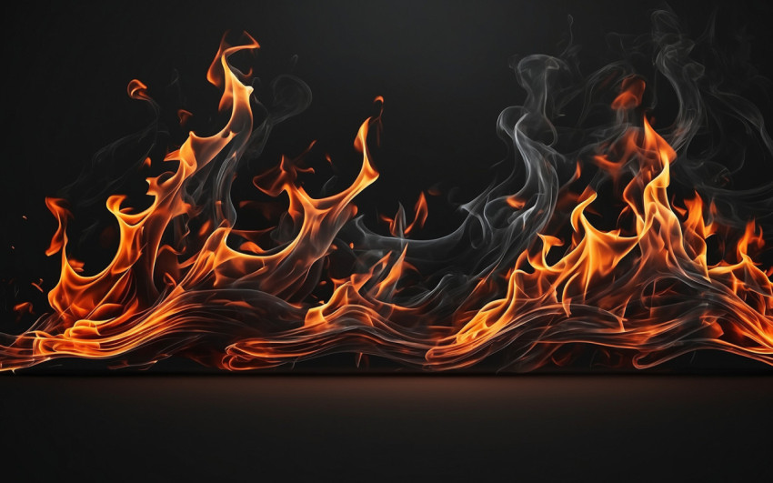 Dark, stylish and modern flame background for design