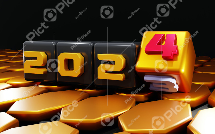 Number of gold and black letters