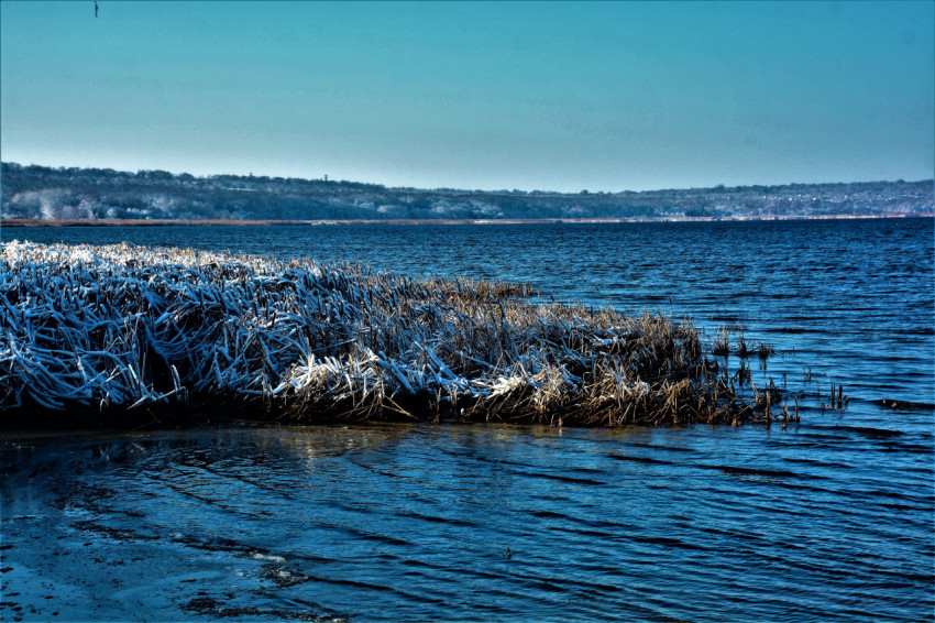 cold winter lake