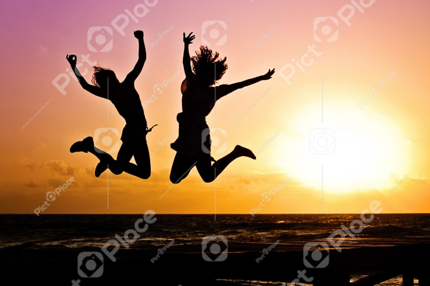 Girls in a jump