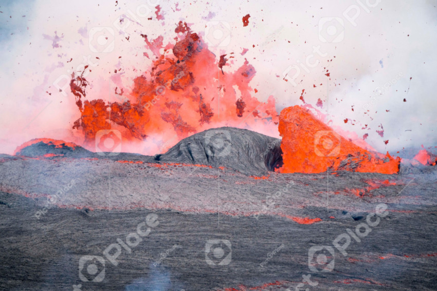 Lava fountaining within the Nyiragongo crater, DRC