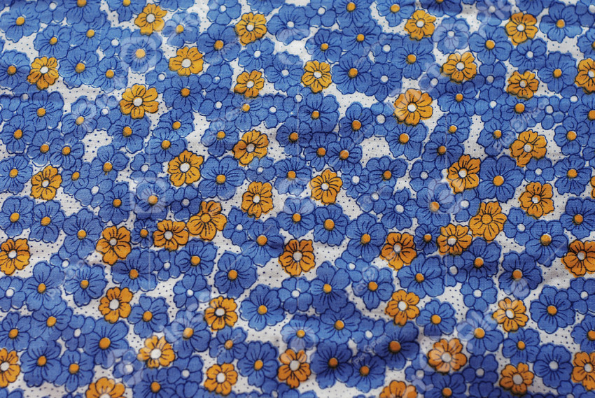 Fabric texture with floral pattern