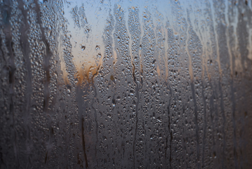 Raindrops on glass. Abstract background