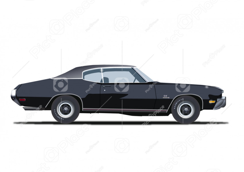 Black retro car