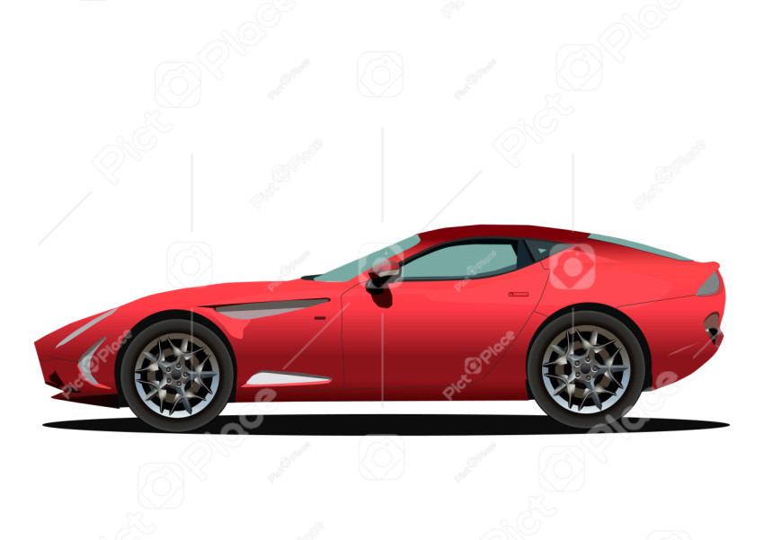 sports red car