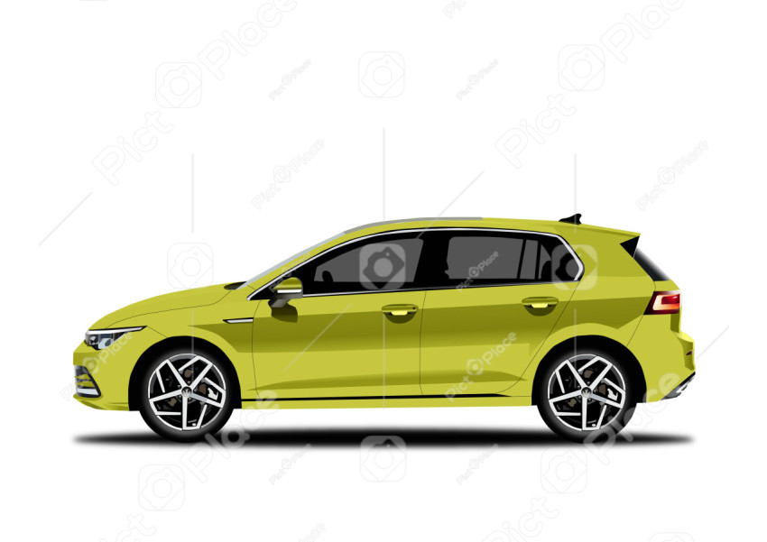 yellow car drawing