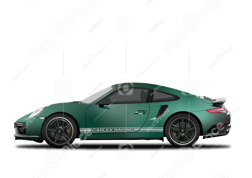 Green sport car