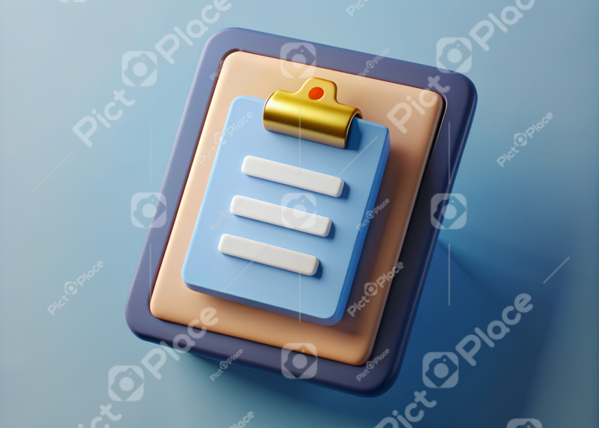 tablet with paper clip  to do list
