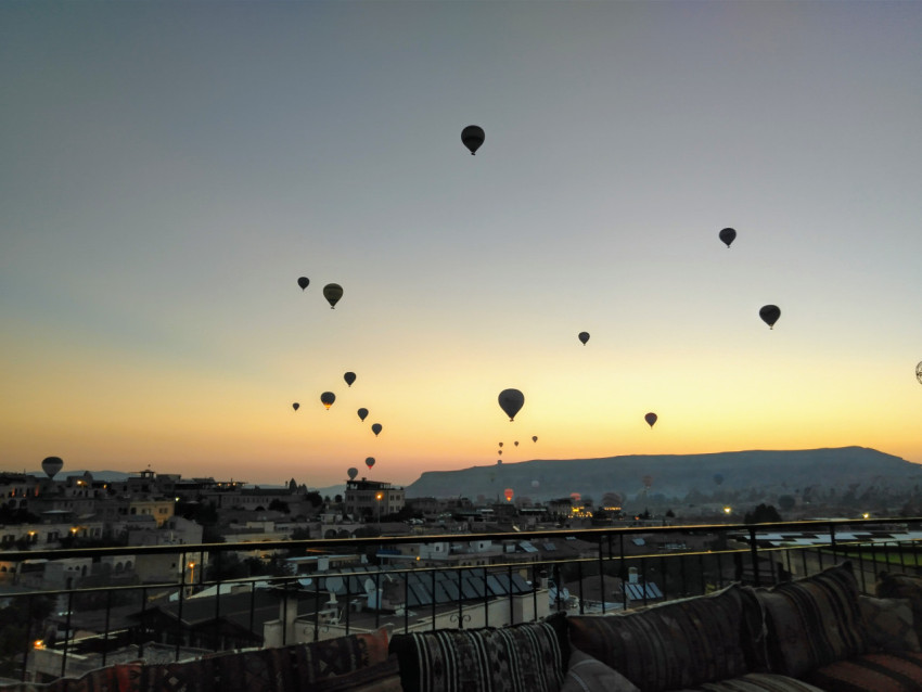 sunset,ballon