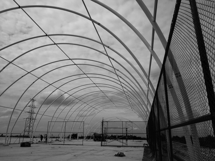 Tend construction of tenis indoor