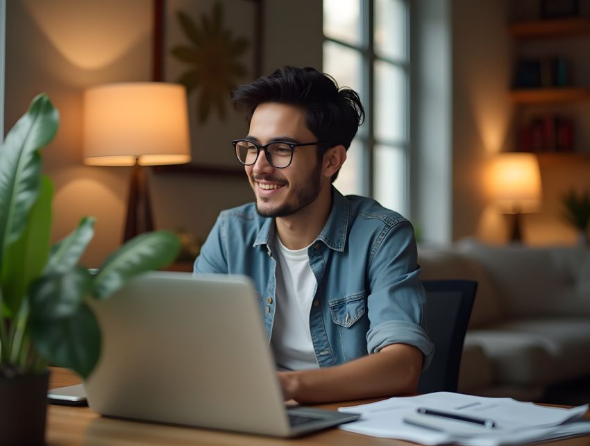 Professional Remote Worker Having a Video Call