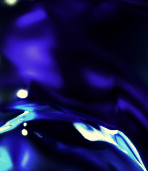 Beautiful dark blue abstract liquid background with metallic reflection and light refraction. 3D illustration, 3D rendering.