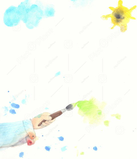 hand of a painter painting