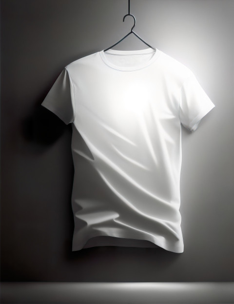 Blank Canvas: Photorealistic Mockup of a Clean White T-Shirt