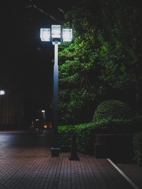 lamppost at the side of a road