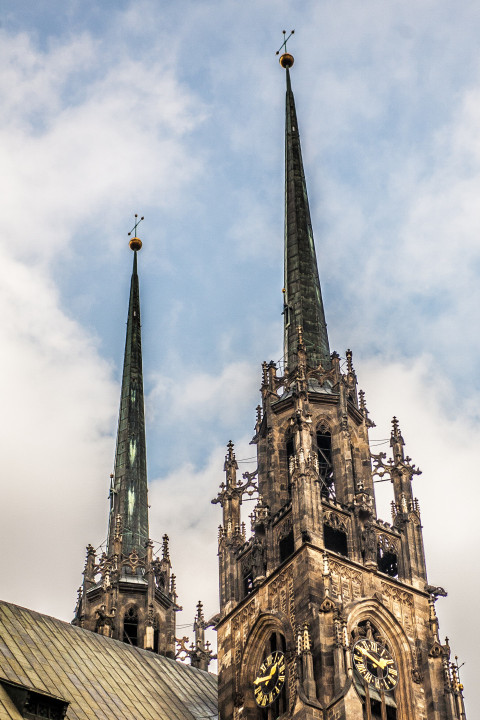 Brno Czech Republic gothic architecture view in old town