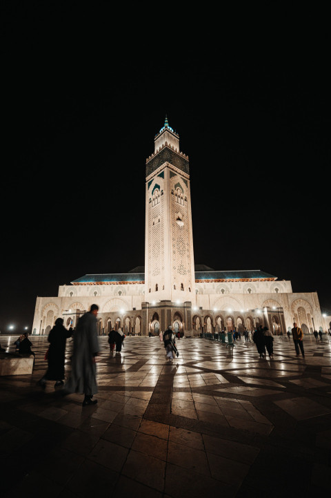 the great Hassan II mosque in Casablanca