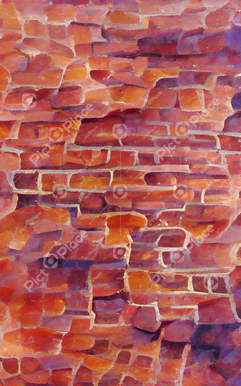 Digital illustration abstract background painted bricks