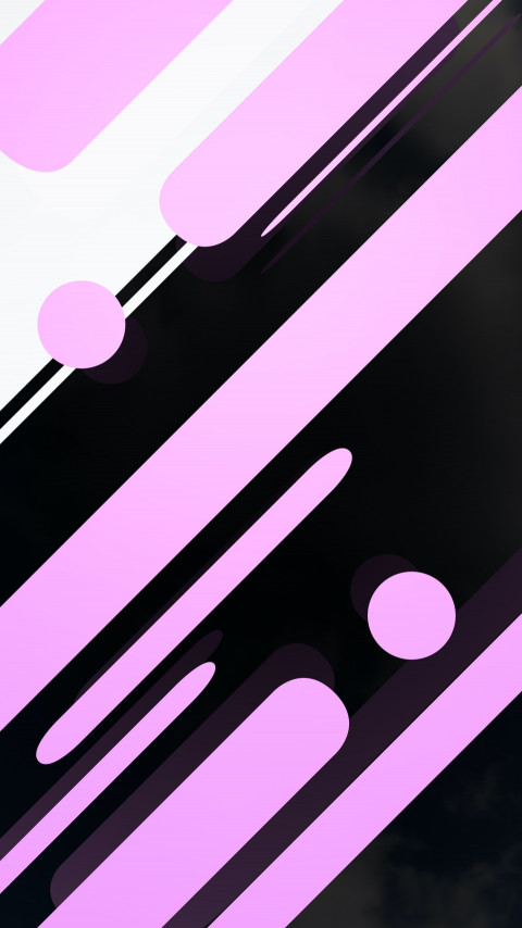 Pink stripes and circles on a black white background