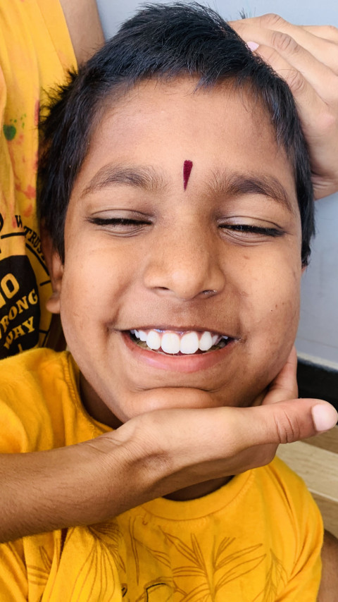 The boy with the bindi